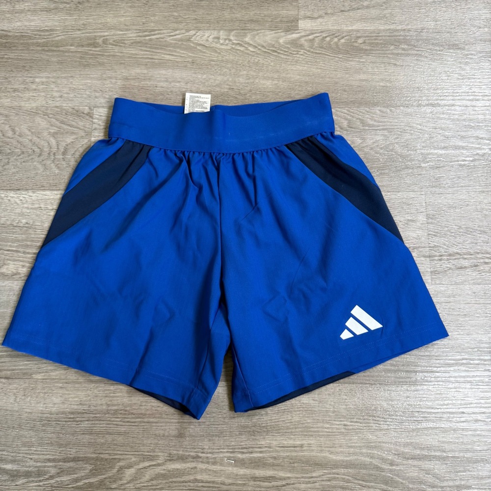 Adidas AEROREADY Women Blue Training Shorts Mesh Panels Size XS New